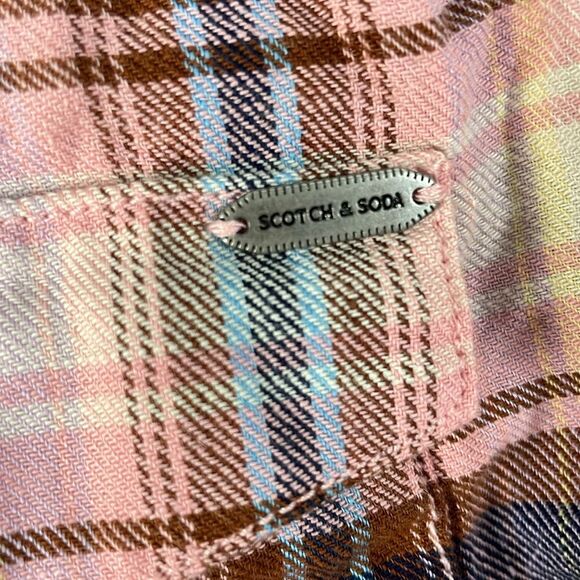 Scotch and Soda western Plaid Button Down Blouse shirt
Linen blend Sz S - Picture 3 of 10
